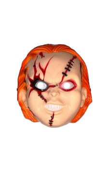 Chucky Maske Turuncu Saçlı Dikiş Detaylı Cadılar Bayramı Korku Maskesi Tüm Yaşlar Chucky Maske Turuncu Saçlı Dikiş Detaylı Cadılar Bayramı Korku Maskesi Tüm Yaşlar