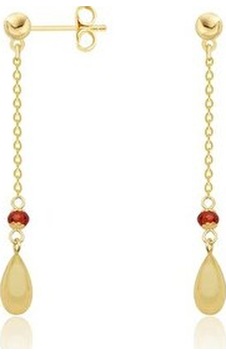 Tektaş - Sarı Altın 14 Ayar Sallantılı Küpe N11.19374 Tektaş - Sarı Altın 14 Ayar Sallantılı Küpe N11.19374