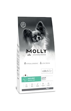 Molly Düşük Tahıllı Hypoallergenic Somonlu Küçük Irk Yetişkin Köpek Maması 2 Kg