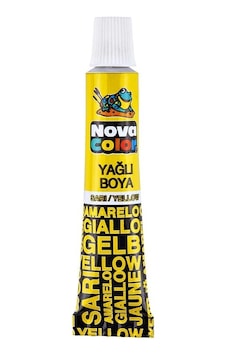 Nova Color Yağlı Boya 12 Adet Tüp Sarı Çok Renkli