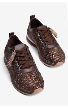 Mubiano Kadın Süet Sneaker Taşlı Bağcıklı Mely Kahverengi Mubiano Kadın Süet Sneaker Taşlı Bağcıklı Mely Kahverengi