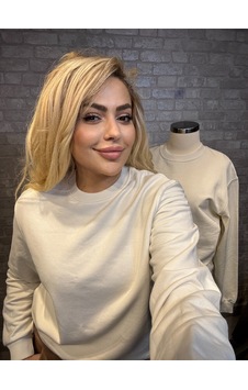 Maison Meda Kadın Beyaz Sweat Ekru