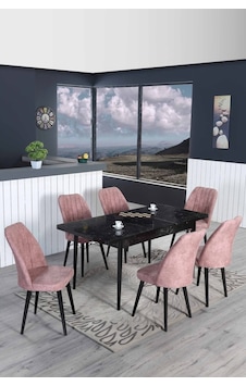 6 Kişilik Açılır Masa Sandalye Takımı Mutfak Masası Takımı Yemek Masası Salon Masası 6 Kişilik Açılır Masa Sandalye Takımı Mutfak Masası Takımı Yemek Masası Salon Masası