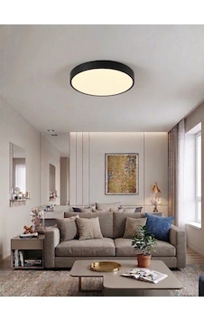 Davul Siyah Led Armatür Avize Çap 60 cm Sıva Üstü 3000K Davul Siyah Led Armatür Avize Çap 60 cm Sıva Üstü 3000K