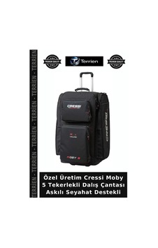 Özel Üretim Cressi Moby 5 Tekerlekli Dalış Çantası Askılı Seyahat Destekli
