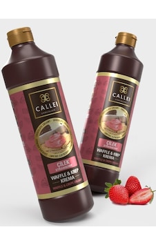 Callei Çilek Aromalı Waffle Krep Sos 1 KG Callei Çilek Aromalı Waffle Krep Sos 1 KG