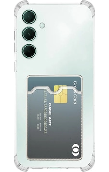 Samsung Galaxy Uyumlu A36 Kapak Kamera Korumalı Kartlıklı Darbe Emici Özellikli Şeffaf Silikon Kılıf