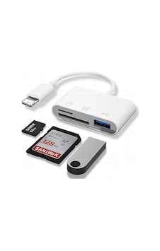 S Line Lightning Apple Uyumlu iPhone Kart Okuyucu 3in1 S Line Lightning Apple Uyumlu iPhone Kart Okuyucu 3in1