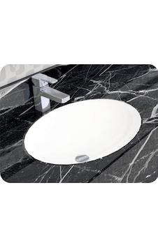 Alvit Hilton 37 x 47 CM Tezgah Altı Oval Lavabo Yapıştırma Alvit Hilton 37 x 47 CM Tezgah Altı Oval Lavabo Yapıştırma