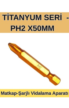 3 ADET Titanyum Seri - Ph2x50 - Şarjlı Matkap Vidalama Bits Aparat 3 ADET - 3 ADET Titanyum Seri - Ph2x50 - Şarjlı Matkap Vidalama Bits Aparat 3 ADET -