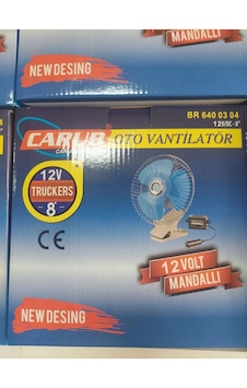 Araç İçi Vantilatör 12v Mandallı Oto Vantilatör 8 İnc