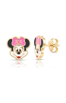 Mickey Mouse Çocuk Altın Küpe Sarı Mickey Mouse Çocuk Altın Küpe Sarı