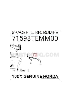 Honda Civic 2016-2021 Cam Su Bidonu Fc5 Motorsuz Oem No:71598temm00