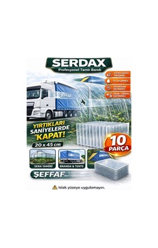 Şeffaf Tamir Bandı 20x45 Cm Extra Güçlü Su Geçirmez Branda Tente Sera Çadır Onarım Yaması