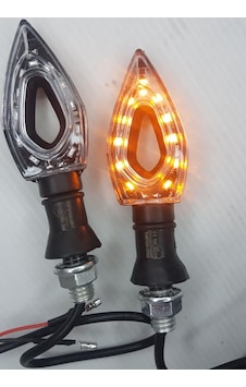 Led Sinyal Takımı Üçgen Siyah Sarı Işık E Belgeli