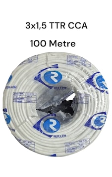 Ruller 3x1.5 Ttr Cca Tam Kesit Kablo 100 Metre