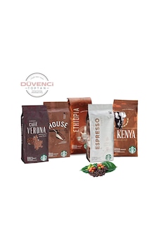 Starbucks House Blend + Ethiopia +Verona + Exspresso + Kenya 5 x 250 G