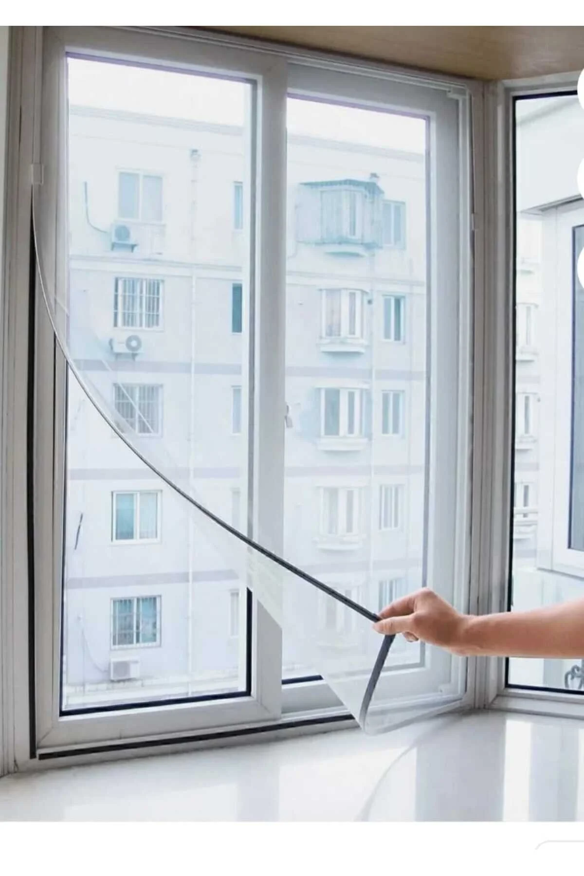 Kendinden Yapışkanlı Pencere Sineklik 75x125 Cm Kolay Montaj Yıkanabilir Tül Beyaz Kendinden Yapışkanlı Pencere Sineklik 75x125 Cm Kolay Montaj Yıkanabilir Tül Beyaz