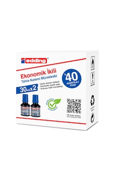 EDDING BEYAZ TAHTA MÜREKKEBİ 30 ML E-BT30 MAVİ 2 Lİ EDDING BEYAZ TAHTA MÜREKKEBİ 30 ML E-BT30 MAVİ 2 Lİ