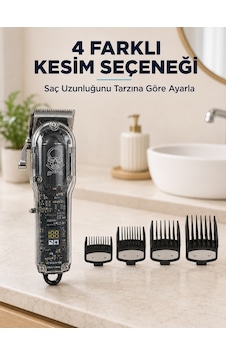 Saç Kesme Ve Tıraş Makinesi 4 Kılavuz Taraklı Ayarlanabilir Bıçaklı Lcd Ekranlı Şarj Edilebilir Profesyonel Ta 1 - 2 Saat Saç Kesme Ve Tıraş Makinesi 4 Kılavuz Taraklı Ayarlanabilir Bıçaklı Lcd Ekranlı Şarj Edilebilir Profesyonel Ta 1 - 2 Saat