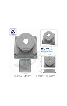Vorex Kamera Buatı 20 Adet 12x12 Cm Gri Kare Sert Plastik Uv Dayanıklı Arka Kapaklı Vorex Kamera Buatı 20 Adet 12x12 Cm Gri Kare Sert Plastik Uv Dayanıklı Arka Kapaklı