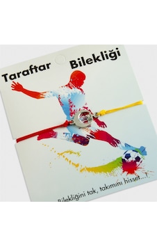 Ay Yıldız Galatasaray Taraftar İp Bileklik 00870 Sarı - Kırmızı Ay Yıldız Galatasaray Taraftar İp Bileklik 00870 Sarı - Kırmızı