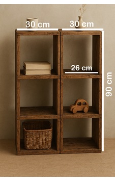 Dizy Rustik Ahşap Modüler Raf Sistemi Çok Amaçlı Kitaplık Ve Dekoratif Düzenleyici Kahverengi Kahverengi Dizy Rustik Ahşap Modüler Raf Sistemi Çok Amaçlı Kitaplık Ve Dekoratif Düzenleyici Kahverengi Kahverengi