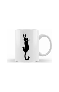 Yaramaz Kedi Black Cat Holding Kupa Bardak Porselen Karışık Yaramaz Kedi Black Cat Holding Kupa Bardak Porselen Karışık
