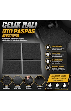 Çelik Oto Halı Paspası Altı Kauçuk Kaymaz Taban Çelik Oto Halı Paspası Altı Kauçuk Kaymaz Taban