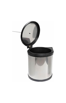 Pyramıth P9151 Kapağa Monte Paslanmaz Çöp Kovası 11 Litre Siyah Antrasit - Gri Pyramıth P9151 Kapağa Monte Paslanmaz Çöp Kovası 11 Litre Siyah Antrasit - Gri