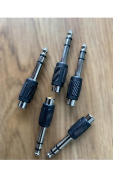 5 Adet 6.3mm Aux Ses Av Audio Jack Aparat Çevirici Jak Mikrofon Ses Rca Dönüştürücü Rca Tos