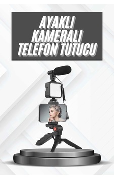 Telefon Tutucu Mikrofonlu Işıklı Youtuber Video Kayıt - Htctduczzzay49kameratelefontutucu3 Altın Telefon Tutucu Mikrofonlu Işıklı Youtuber Video Kayıt - Htctduczzzay49kameratelefontutucu3 Altın