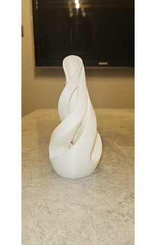 Modern Sarmal Tasarım 3d Dekoratif Vazo Beyaz