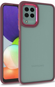 Galaxy A22 4g Kılıf Zore Flora Kapak Kırmızı