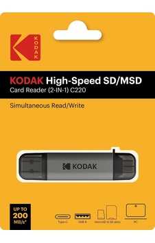 Kodak Sd Ve Micro Sd Kart Okuyucu 2-ın-1 C220 Kodak Sd Ve Micro Sd Kart Okuyucu 2-ın-1 C220