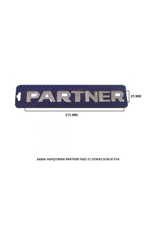 Peugeot Partner Bagaj Yazısı Arma Yapıştırma 21.5cmx2.5cm Peugeot Partner Bagaj Yazısı Arma Yapıştırma 21.5cmx2.5cm