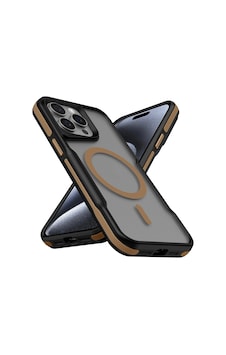 Apple Uyumlu iPhone 14 Pro Max Kılıf M-safe Şarj Özellikli Renkli Kenar Airbag Şeritli Zore Lamer Kapak Titanyum-Gold Apple Uyumlu iPhone 14 Pro Max Kılıf M-safe Şarj Özellikli Renkli Kenar Airbag Şeritli Zore Lamer Kapak Titanyum-Gold