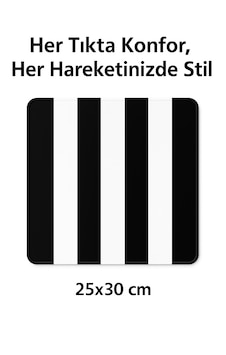 25 30 Cm Siyah-beyaz Çizgili Mouse Pad Kara Kartal Tutkunlarına 25 30 Cm Siyah-beyaz Çizgili Mouse Pad Kara Kartal Tutkunlarına