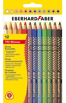 Eberhard Faber Trı Winner Kalın Üçgen Kuruboya 5mm 12 Renk Eberhard Faber Trı Winner Kalın Üçgen Kuruboya 5mm 12 Renk