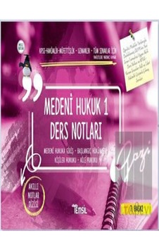 Medeni Hukuk 1 Ders Notları- Temsil Kitap Medeni Hukuk 1 Ders Notları- Temsil Kitap