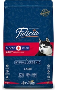 Felicia Kuzu Etli Düşük Tahıllı Orta ve Büyük Irk Yetişkin Köpek Maması 3 KG Felicia Kuzu Etli Düşük Tahıllı Orta ve Büyük Irk Yetişkin Köpek Maması 3 KG