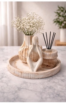 Soft Marble Dekor Seti Şık Ve Zarif Açık Kahve Soft Marble Dekor Seti Şık Ve Zarif Açık Kahve