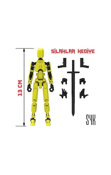 Robot 13 Dummy Sarı Siyah Tüm Eklemleri Hareketli Aksiyon Figürü Oyuncak Robot 13 Dummy Sarı Siyah Tüm Eklemleri Hareketli Aksiyon Figürü Oyuncak