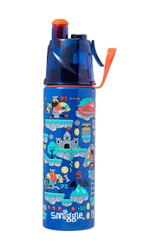 Smiggle - Livin Su Püskürtmeli 500ml Çelik Matara Desenli Smiggle - Livin Su Püskürtmeli 500ml Çelik Matara Desenli