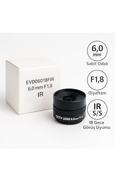 6.0 Mm F1.8 Fıxed Iris Ir Destekli Mega Lens Cctv Güvenlik Kamerası İçin Sabit Odaklı Lens 6.0 Mm F1.8 Fıxed Iris Ir Destekli Mega Lens Cctv Güvenlik Kamerası İçin Sabit Odaklı Lens