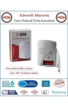 Çise Ding Dong Kapı Zili - İster Kalem Pille Çalıştır - İster 12v Trafo İle Çalıştır Çise Ding Dong Kapı Zili - İster Kalem Pille Çalıştır - İster 12v Trafo İle Çalıştır