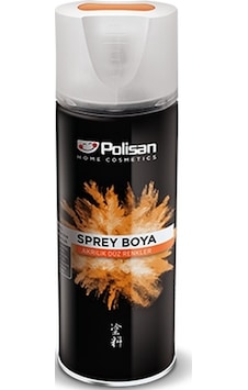Polisan Akrilik Sprey Boya 400ml Parlak Siyah Ral 9005