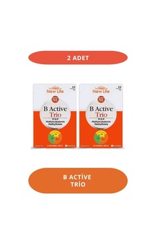 New Life B Active Trio 30 Tablet - P5p - Metilkobalamin - Metilfolat 2 Adet 2'li