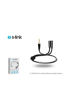 S-Link Sl-302Ms 3.5Mm Erkek Stereo-2 Dişi Stereo Kablo