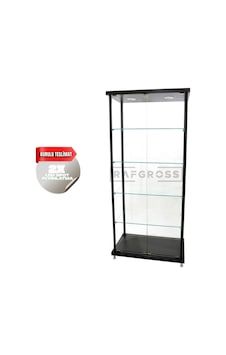 Kurulu Teslimat Camlı Dolap Camlı Vitrin Siyah 30 x 70 x 175 CM Kurulu Teslimat Camlı Dolap Camlı Vitrin Siyah 30 x 70 x 175 CM